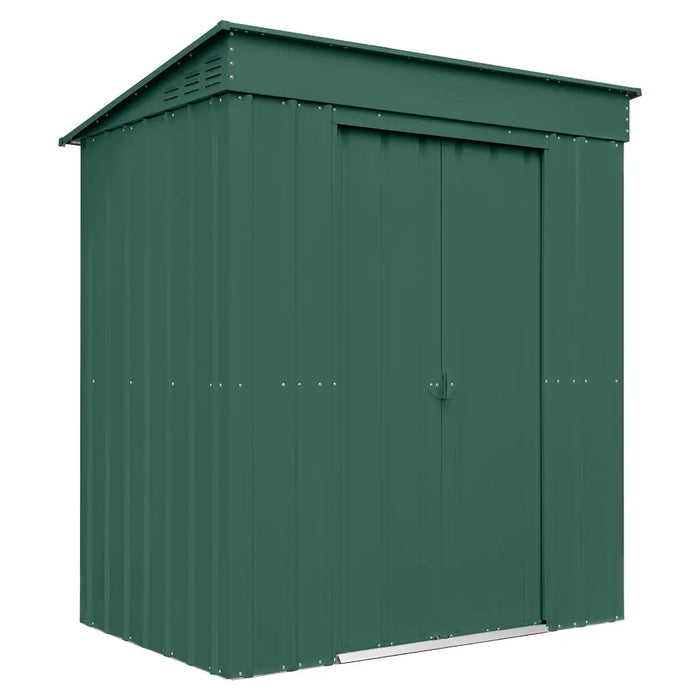 Global 6x3 Heritage Green Metal Pent Shed - Chestnut Mill