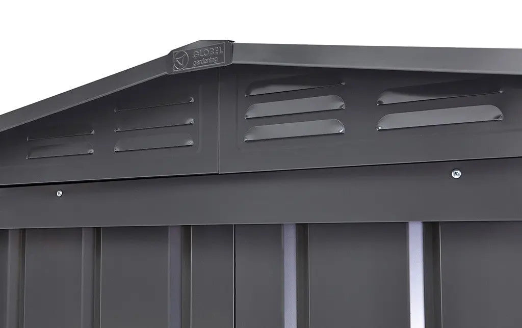 Global 6x4 Anthracite Grey Metal Apex Shed - Chestnut Mill