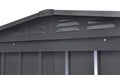 Global 6x5 Anthracite Grey Metal Apex  Shed - Chestnut Mill