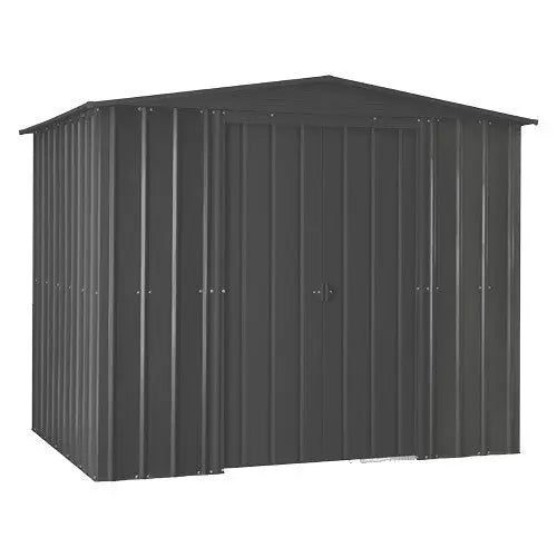 Global 8x3 Anthracite Grey Metal Apex  Shed - Chestnut Mill