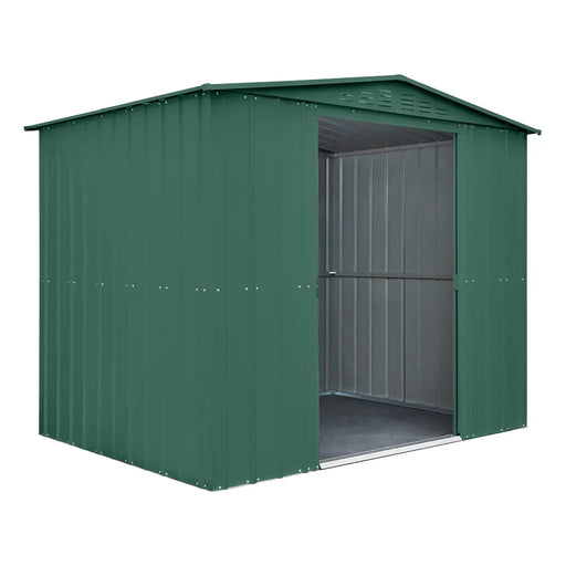 Global 8x3 Heritage Green Metal Apex Shed - Chestnut Mill