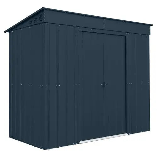 Global 8x4 Anthracite Grey Metal Pent Shed - Chestnut Mill