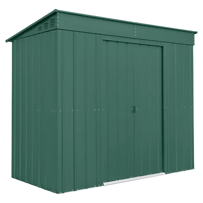 Global 8x4 Heritage Green Metal Pent Shed - Chestnut Mill