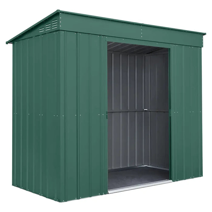 Global 8x4 Heritage Green Metal Pent Shed - Chestnut Mill