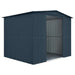 Global 8x8 Anthracite  Metal Apex Shed - Chestnut Mill