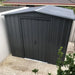 Global 8x8 Anthracite  Metal Apex Shed - Chestnut Mill