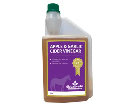 Global Herbs Apple & Garlic Cider Vinegar  - 1 L - Chestnut Mill