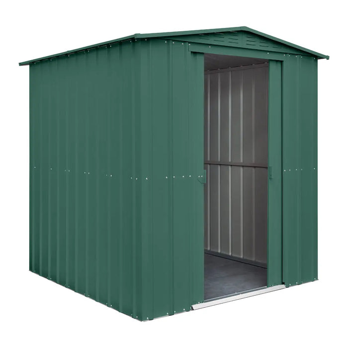 Global 6x5 Heritage Green Metal Apex Shed - Chestnut Mill