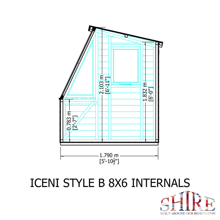 8' x 6' Iceni Potting Shed / Greenhouse Shire Garden Buildings