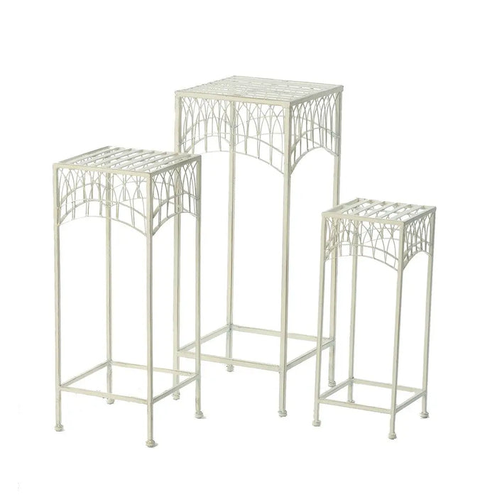 HAMPTON SIDE TABLES - SET OF 3 CREAM - Cream Ascalon