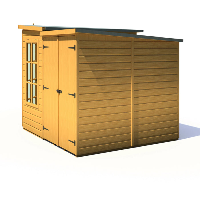 Hampton Summerhouse with side shed - 7'x11' - Chestnut Mill