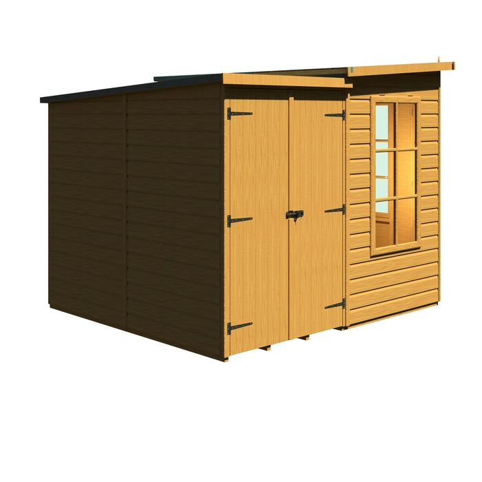 Hampton Summerhouse with side shed - 8'x11' - Chestnut Mill