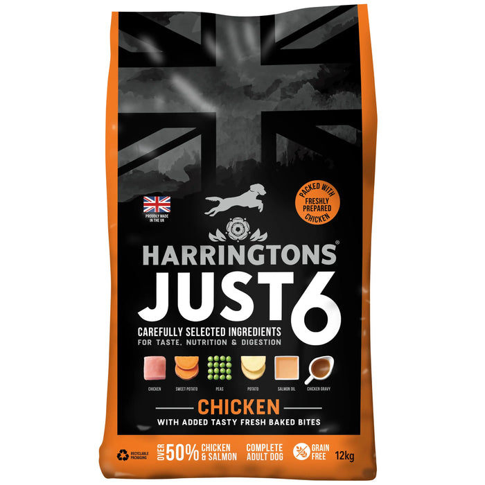 Harringtons Dog Just 6 Chicken - Various Sizes - Chestnut Mill