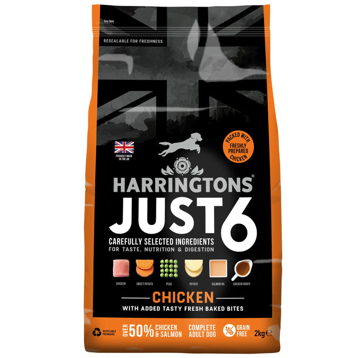 Harringtons Dog Just 6 Chicken - Various Sizes - Chestnut Mill