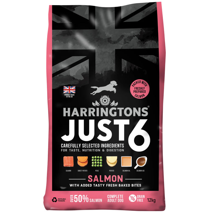 Harringtons Dog Just 6 Salmon - Various Sizes - Chestnut Mill