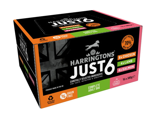 Harringtons Dog Just 6 Wet Mix 16x380g - Chestnut Mill