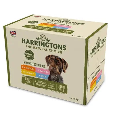 Harringtons Wet Mixed Pack Dog Food Trays 6 x 400g - Chestnut Mill