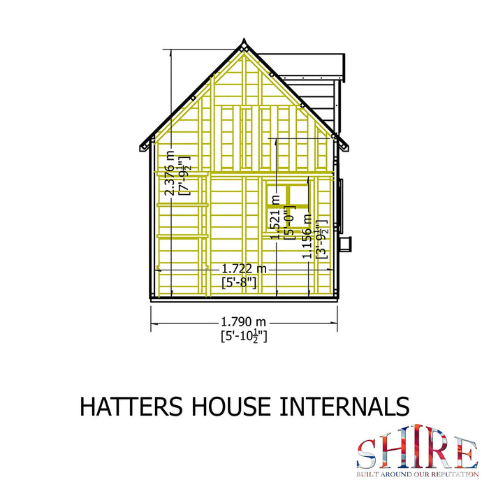 Hatters House Playhouse - 8'x6' - Chestnut Mill