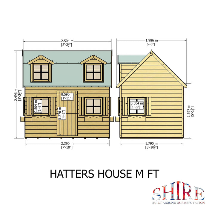 Hatters House Playhouse - 8'x6' - Chestnut Mill