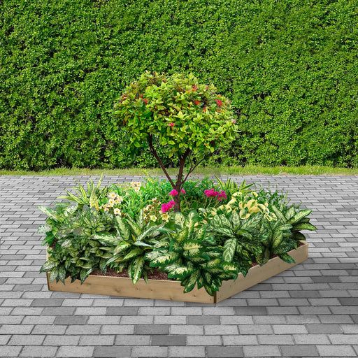 Hexagonal Raised Bed 15 cm High, 120cm each side - Chestnut Mill