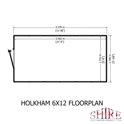 Holkham Greenhouse - 12'x6' - Chestnut Mill