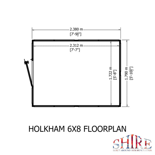 Holkham Greenhouse - 8'x6' - Chestnut Mill