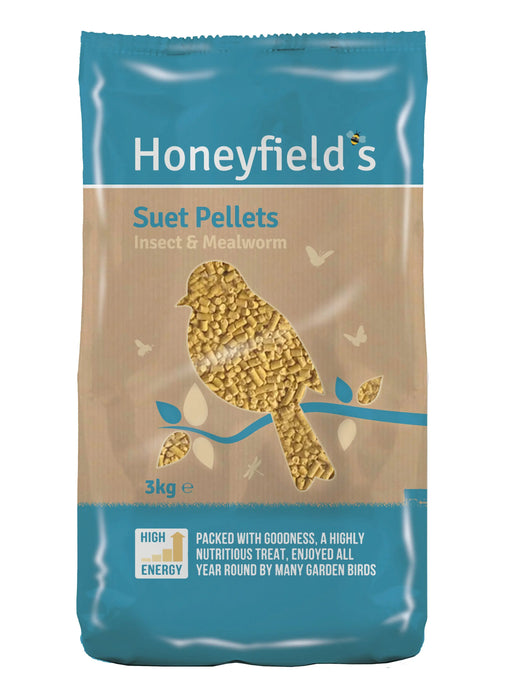 Honeyfield Suet MealWorm Insect Pellets - Various Pack Sizes - Chestnut Mill