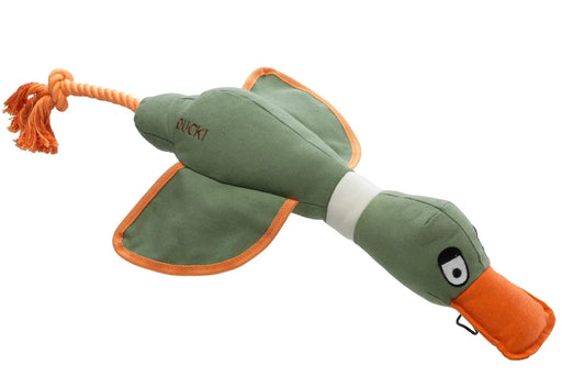 House of Paws Canvas Duck Thrower Khaki Dog Toy - Various Sizes - Chestnut Mill