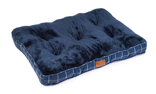 House of Paws Navy Check Tweed Boxed Duvet - Various Sizes - Chestnut Mill