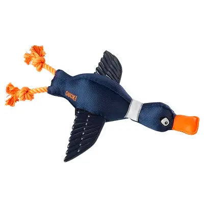 House of Paws Navy Duck Throwing with TPR WingsDog Toy - Chestnut Mill