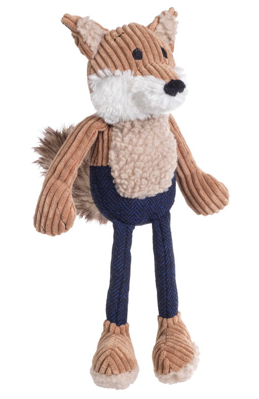 House of Paws Navy Tweed Fox Dog Toy - Chestnut Mill