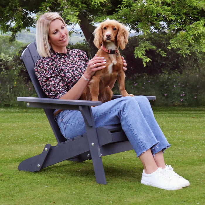 JASMINE FOLDING CHAIR - DARK GREY - Chestnut Mill