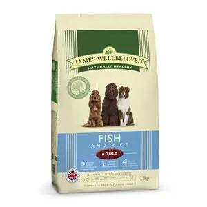 James Wellbeloved Dog Adult Fish & Rice - Various Sizes - SEPTEMBER SPECIAL OFFER - 11% OFF - Chestnut Mill