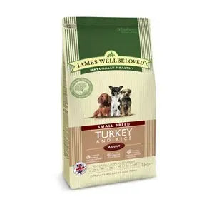 James Wellbeloved Dog Adult Small Breed Turkey & Rice- Various Sizes - Chestnut Mill