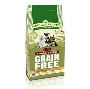 James Wellbeloved Dog Adult Small Breed Turkey & Veg Grain Free - Various Sizes - Chestnut Mill