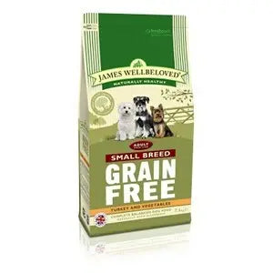 James Wellbeloved Dog Adult Small Breed Turkey & Veg Grain Free - Various Sizes - Chestnut Mill