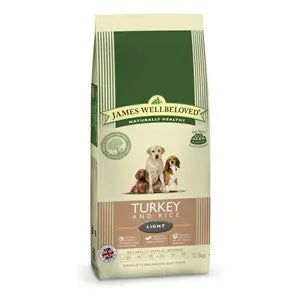 James Wellbeloved Dog Light Turkey & Rice  - Various Sizes - Chestnut Mill