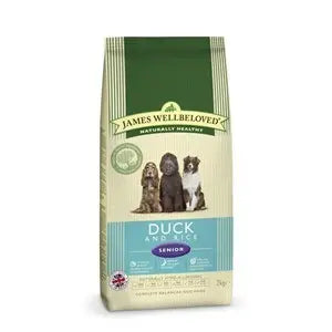 James Wellbeloved Dog Senior Duck & Rice  - 15kg - SEPTEMBER SPECIAL OFFER - 11% OFF - Chestnut Mill