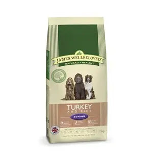 James Wellbeloved Dog Senior Turkey & Rice   - Various Sizes - SEPTEMBER SPECIAL OFFER - 11% OFF - Chestnut Mill