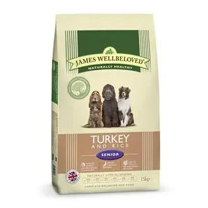 James Wellbeloved Dog Senior Turkey & Rice   - Various Sizes - SEPTEMBER SPECIAL OFFER - 11% OFF - Chestnut Mill