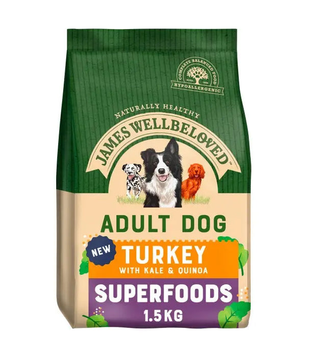 James Wellbeloved Superfoods Turkey with Kale & Quinoa Adult Food - Various Sizes - SEPTEMBER SPECIAL OFFER - 18% OFF - Chestnut Mill