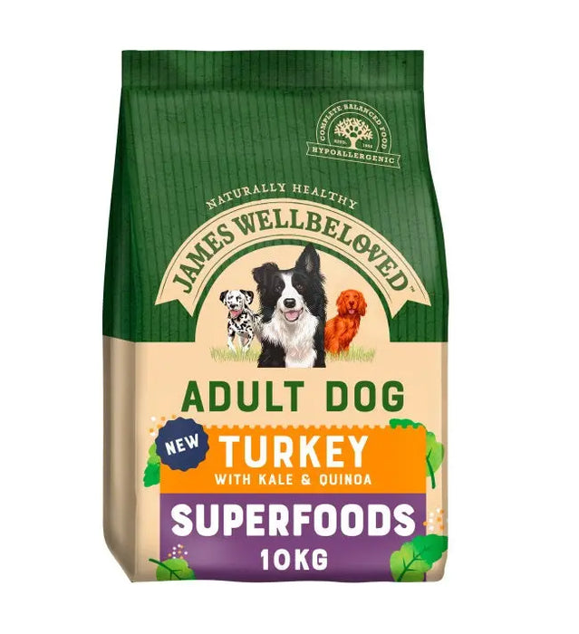 James Wellbeloved Superfoods Turkey with Kale & Quinoa Adult Food - Various Sizes - SEPTEMBER SPECIAL OFFER - 18% OFF - Chestnut Mill