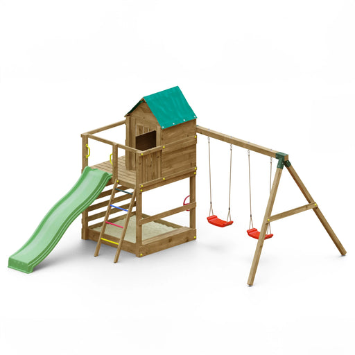 Jarcas Climbing Frame with Swing and Slide - Chestnut Mill