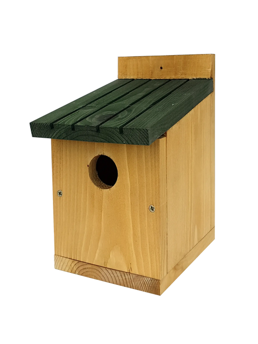 Johnston & Jeff Classic Nest Box with Grooved Roof - Chestnut Mill