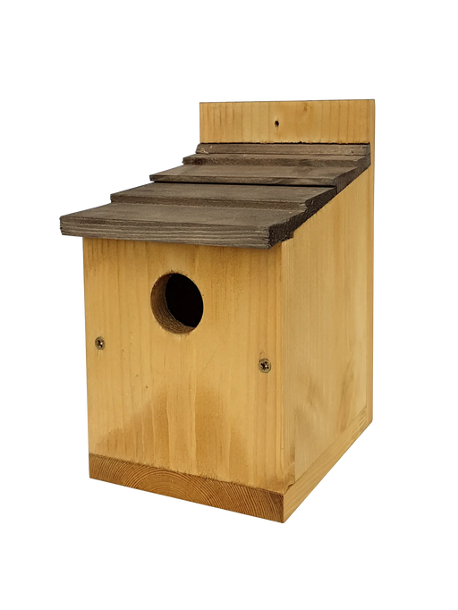 Johnston & Jeff Classic Nest Box with Shingles  Roof - Chestnut Mill