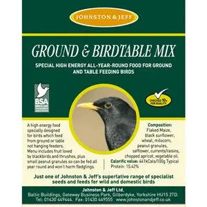 Johnston & Jeff Ground & Table Wild Bird Food  - 12.75 kg - Chestnut Mill