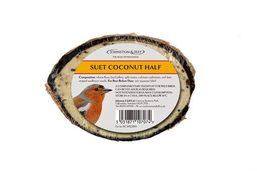 Johnston & Jeff Suet Coconut Half Plain x 30 - Chestnut Mill