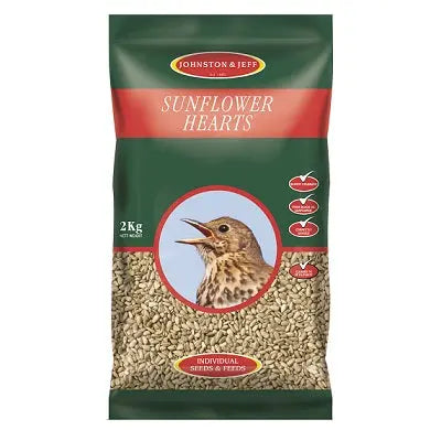 Johnston & Jeff Sunflower Hearts 6 x 2kg - Chestnut Mill