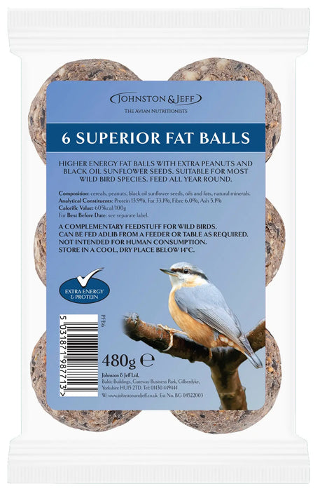 Johnston & Jeff Superior Fatballs No Nets 24 x 6 x 480g - Chestnut Mill