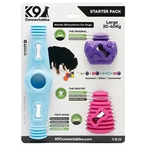 K9 Connectables Starter Pack Blue & Purple & Pink - Large - Chestnut Mill